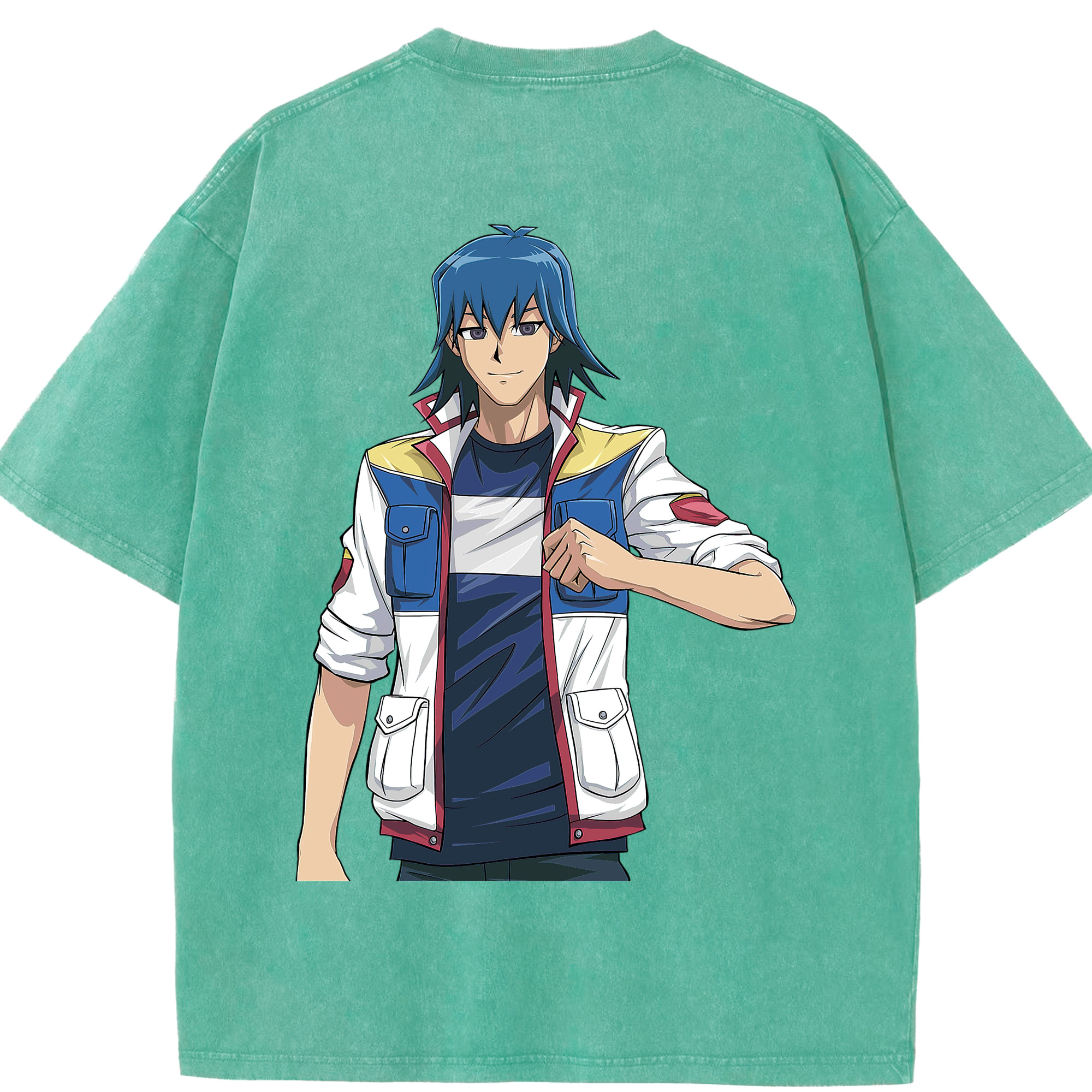（画像用） 遊☆戯☆王 Yu-Gi-Oh! 綿100% ヴィンテージ風 半袖Tシャツ（背面プリント）